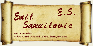 Emil Samuilović vizit kartica